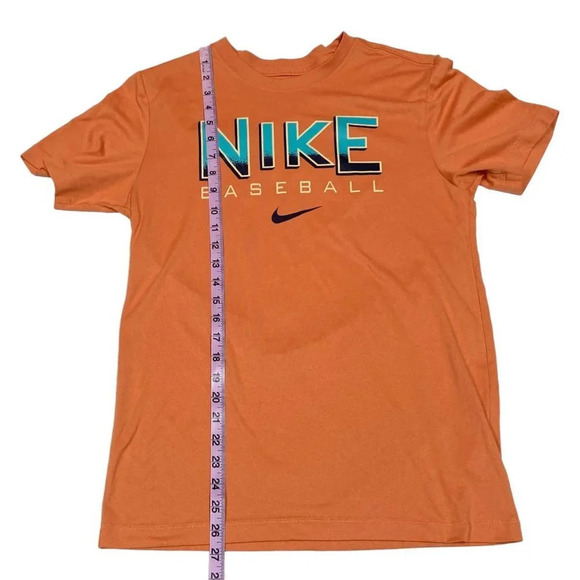 Nike‎ Tee Dri-Fit Men's Graphic Short-Sleeve T-Shirt Baseball Dark Orange, Small - Picture 5 of 7